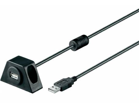 USB Dock kábel, befúrható USB aljzat, 2m (CAR-901)